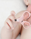 High Quality Baby Manicure Pedicure Kit Nail Clipper Scissor Tweezer Nail File Bear Nasal Aspirator Set for Newborn Infant Toddler PINK
